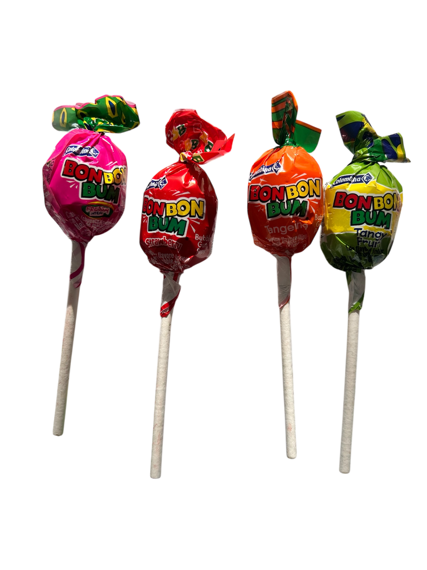 Sucette au fruit avec chewing-gum