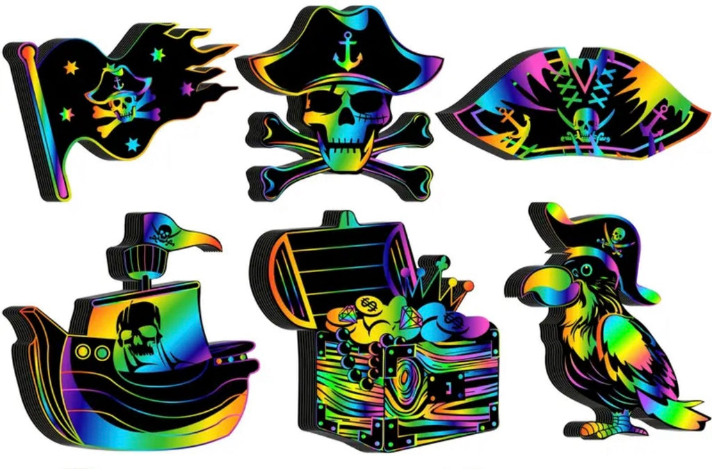 Carte à gratter thème pirate (à l’unité)