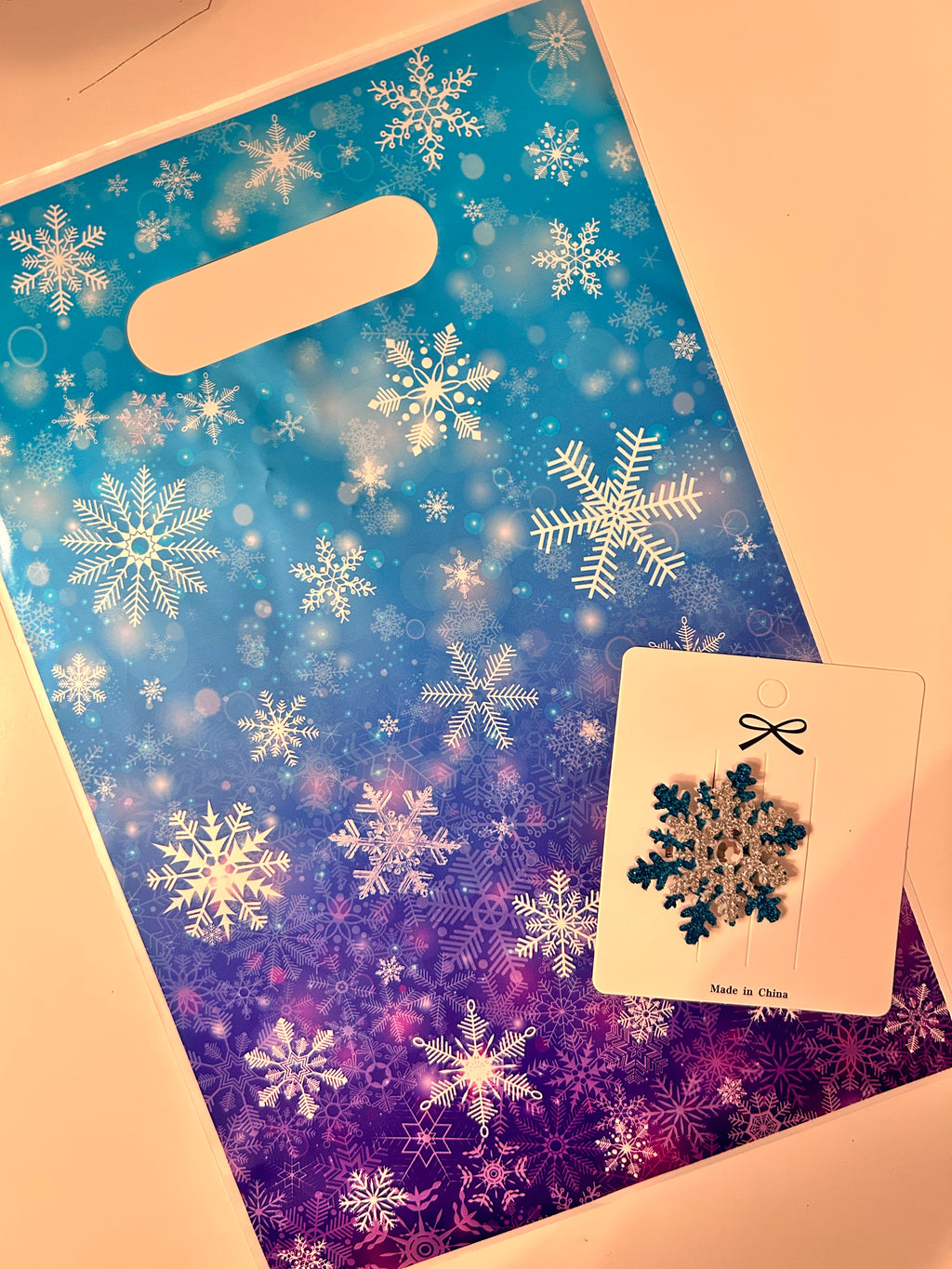 Sachet cadeaux étoile des neiges (à l’unité)
