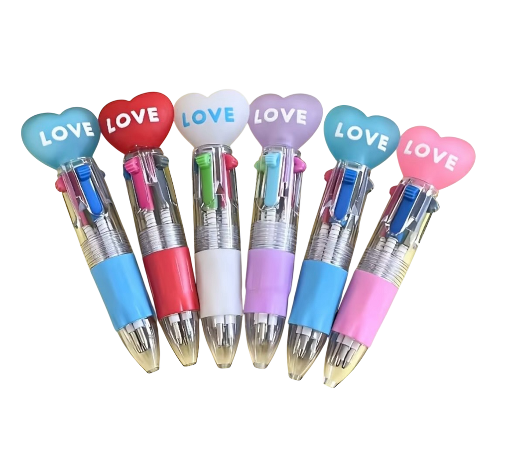 Stylo multicolore love