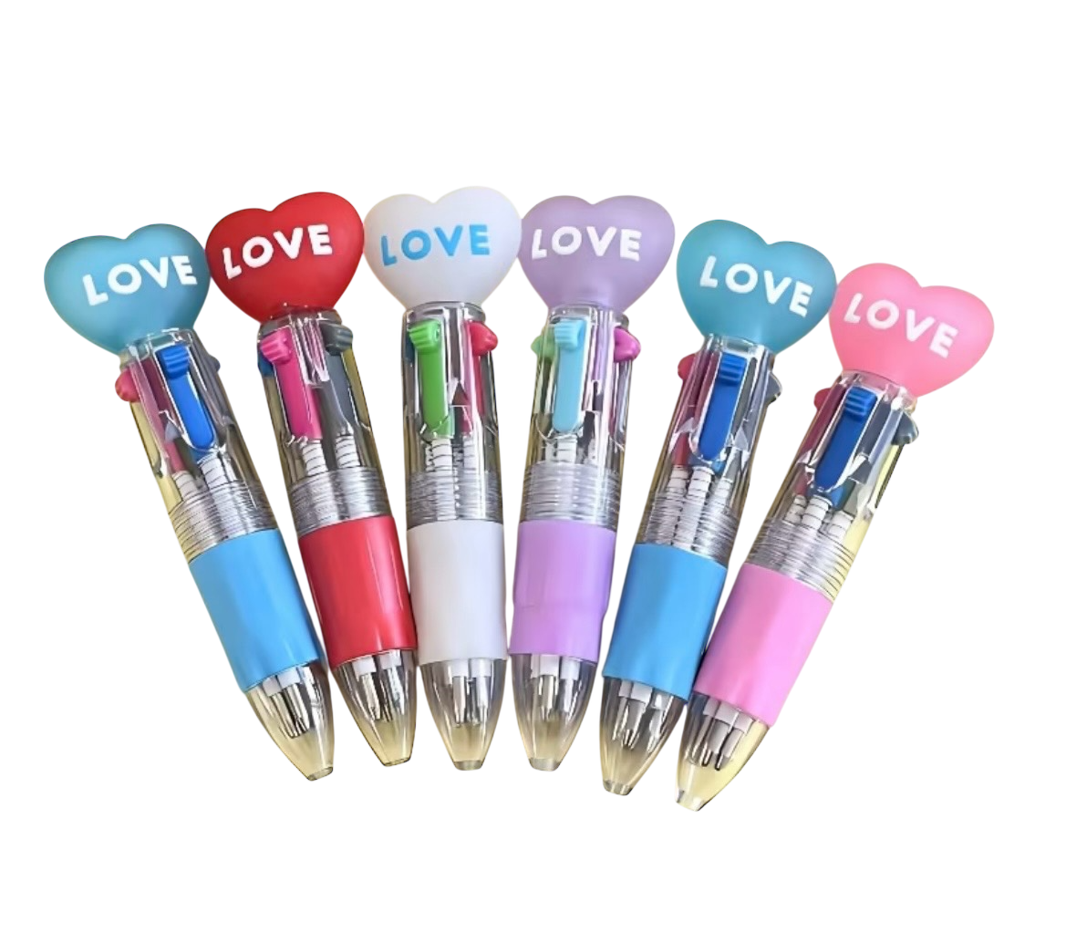 Stylo multicolore love